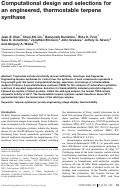 Cover page: Computational design and selections for an engineered, thermostable terpene synthase