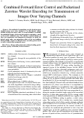 Cover page: Combined forward error control and packetized zerotree wavelet encoding for transmission of images over varying channels