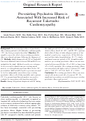 Cover page: Pre-existing Psychiatric Illness is Associated With Increased Risk of Recurrent Takotsubo Cardiomyopathy