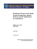 Cover page: Residential Choices of the Newly Arrived Foreign Born: Spatial Patterns and the Implications for Assimilation