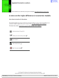 Cover page of A note on the triple difference in economic models