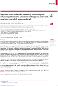 Cover page: Ingestible sensor system for measuring, monitoring and enhancing adherence to antiretroviral therapy: An open-label, usual care-controlled, randomised trial