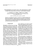 Cover page: Measurement of plant cells and organelles using computer-enhanced digitally processed images
