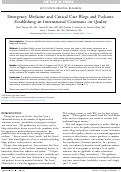 Cover page: Emergency Medicine and Critical Care Blogs and Podcasts: Establishing an International Consensus on Quality