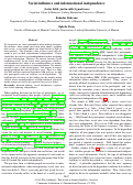 Cover page: Social influence and informational independence