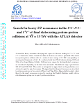 Cover page: Search for heavy ZZ resonances in the ℓ+ℓ-ℓ+ℓ- and ℓ+ℓ-νν¯ final states using proton–proton collisions at s=13 TeV with the ATLAS detector