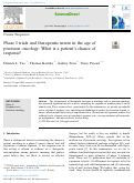 Cover page: Phase I trials and therapeutic intent in the age of precision oncology: What is a patient's chance of response?