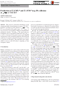 Cover page: Production of Σ(1385)± and Ξ(1530)0 in p–Pb collisions at sNN=5.02 TeV