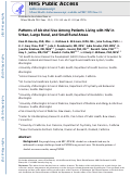 Cover page: Patterns of Alcohol Use Among Patients Living With HIV in Urban, Large Rural, and Small Rural Areas