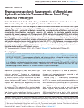 Cover page: Pharmacometabolomic Assessments of Atenolol and Hydrochlorothiazide Treatment Reveal Novel Drug Response Phenotypes