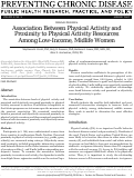 Cover page: Association between physical activity and proximity to physical activity resources among low-income, midlife women.