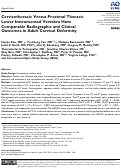 Cover page: Cervicothoracic Versus Proximal Thoracic Lower Instrumented Vertebra Have Comparable Radiographic and Clinical Outcomes in Adult Cervical Deformity.