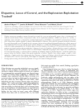 Cover page: Dopamine, locus of control, and the exploration-exploitation tradeoff