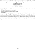 Cover page: The influence of credibility in the representation of conditionals, tested by two tasks: choosing and evaluating situations.