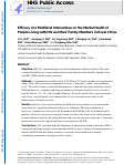 Cover page: Efficacy of a multilevel intervention on the mental health of people living with HIV and their family members in rural China.