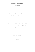 Cover page: Measurement of Psychosocial Resources, Allostatic Load, and Their Relations