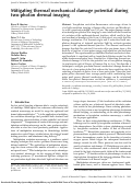 Cover page: Mitigating thermal mechanical damage potential during two-photon dermal imaging