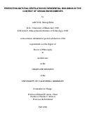 Cover page: Predicting natural ventilation in residential buildings in the context of urban environments