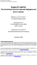 Cover page: Scope of Liability, The Vanishing Distinction between Negligence and Strict Liability