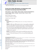 Cover page: Factors associated with barriers to engagement in HIV-prevention care among sexual minority men