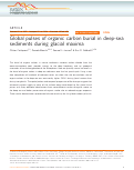 Cover page: Global pulses of organic carbon burial in deep-sea sediments during glacial maxima