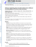 Cover page: Pathways maintaining physical health problems from childhood to young adulthood: The role of stress and mood