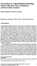 Cover page: General Review of Rainfall-Runoff Modeling: Model Calibration, Data Assimilation, and Uncertainty Analysis