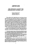 Cover page: The Struggle against the Immigration Control Act