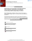 Cover page: Associations of chronotype and sleep patterns with metabolic syndrome in the Hispanic community health study/study of Latinos