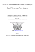 Cover page: Transition from Forward Smoldering to Flaming in Small Polyurethane Foam Samples