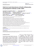 Cover page: Multi‐level social determinants of health, inflammation, and postoperative delirium in older adults