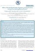 Cover page: Effect of Second-Hand Smoke Exposure on Lung Function among Non-Smoking Korean Women