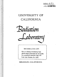 Cover page: ENERGY DEPENDENCE OF PROTON-PROTON SCATTERING, 18.8 TO 31.8