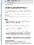 Cover page: Corneal Epithelial Thickness Measured Using Anterior Segment Optical Coherence Tomography as a Diagnostic Parameter for Limbal Stem Cell Deficiency