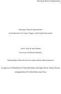 Cover page: Stereotype Threat in Organizations:  An Examination of its Scope, Triggers, and Possible Interventions