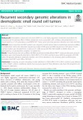 Cover page: Recurrent secondary genomic alterations in desmoplastic small round cell tumors