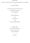 Cover page: Everybody Talks: Social Structure and the Selective Disclosure of Discrediting Information in the Workplace