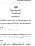 Cover page: Industry Challenges and Policy Barriers in Adoption of Mobile Value Added Services in Remote Islands: The Case of Fiji