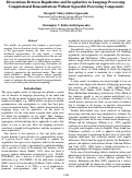 Cover page: Dissociations Between Regularities and Irregularities in Language Processing: Computational Demonstrations Without Separable Processing Components