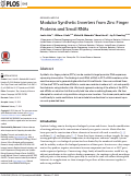 Cover page: Modular Synthetic Inverters from Zinc Finger Proteins and Small RNAs