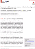 Cover page: Taxonomic and Metagenomic Analyses Define the Development of the Microbiota in the Chick