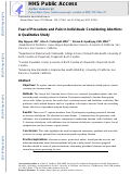 Cover page: Fear of procedure and pain in individuals considering abortion: A qualitative study