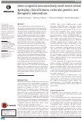 Cover page: Leber congenital amaurosis/early-onset severe retinal dystrophy: clinical features, molecular genetics and therapeutic interventions