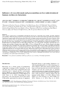 Cover page: Influence of Cocoa Flavanols and Procyanidins on Free Radical-induced Human Erythrocyte Hemolysis