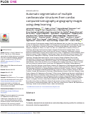 Cover page: Automatic segmentation of multiple cardiovascular structures from cardiac computed tomography angiography images using deep learning