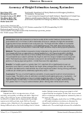 Cover page: Accuracy of Height Estimation among Bystanders