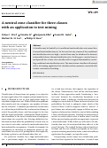 Cover page: A neutral zone classifier for three classes with an application to text mining