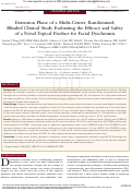 Cover page: Extension Phase of a Multi-Center, Randomized, Blinded Clinical Study Evaluating the Efficacy and Safety of a Novel Topical Product for Facial Dyschromia.