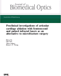 Cover page: Preclinical investigations of articular cartilage ablation with femtosecond and pulsed infrared lasers as an alternative to microfracture surgery