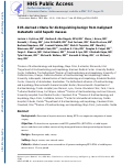 Cover page: EUS-derived criteria for distinguishing benign from malignant metastatic solid hepatic masses.